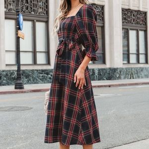*SOLD* NWT Midi Plaid Dress